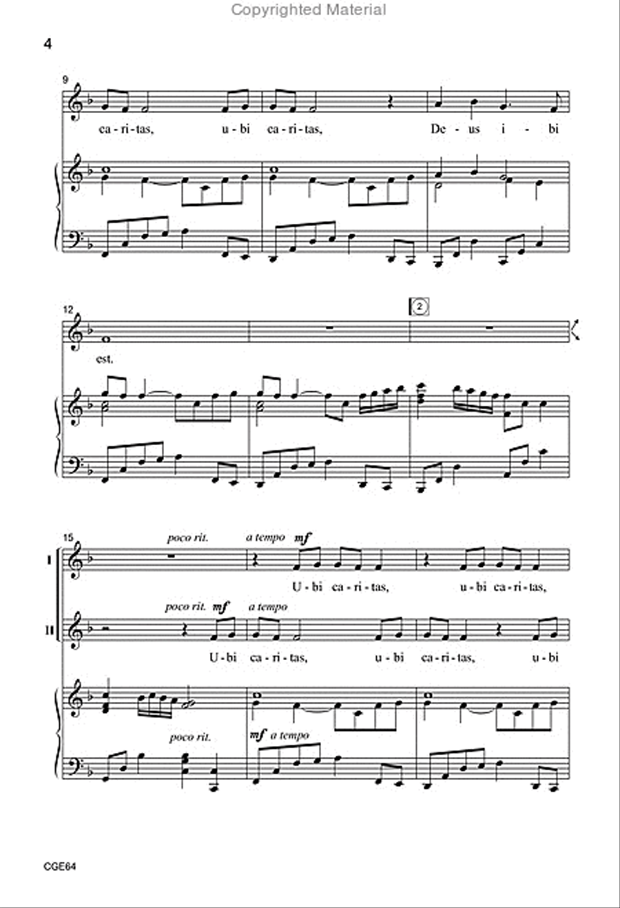 Ubi Caritas (Two-part) Ubi Caritas (Two-part) 2-Part scores gallery preview page 3