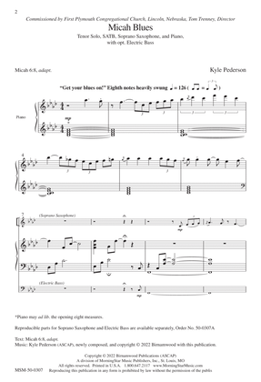 Micah Blues (Choral Score)