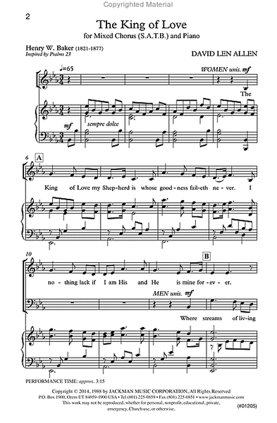 The King of Love - SATB