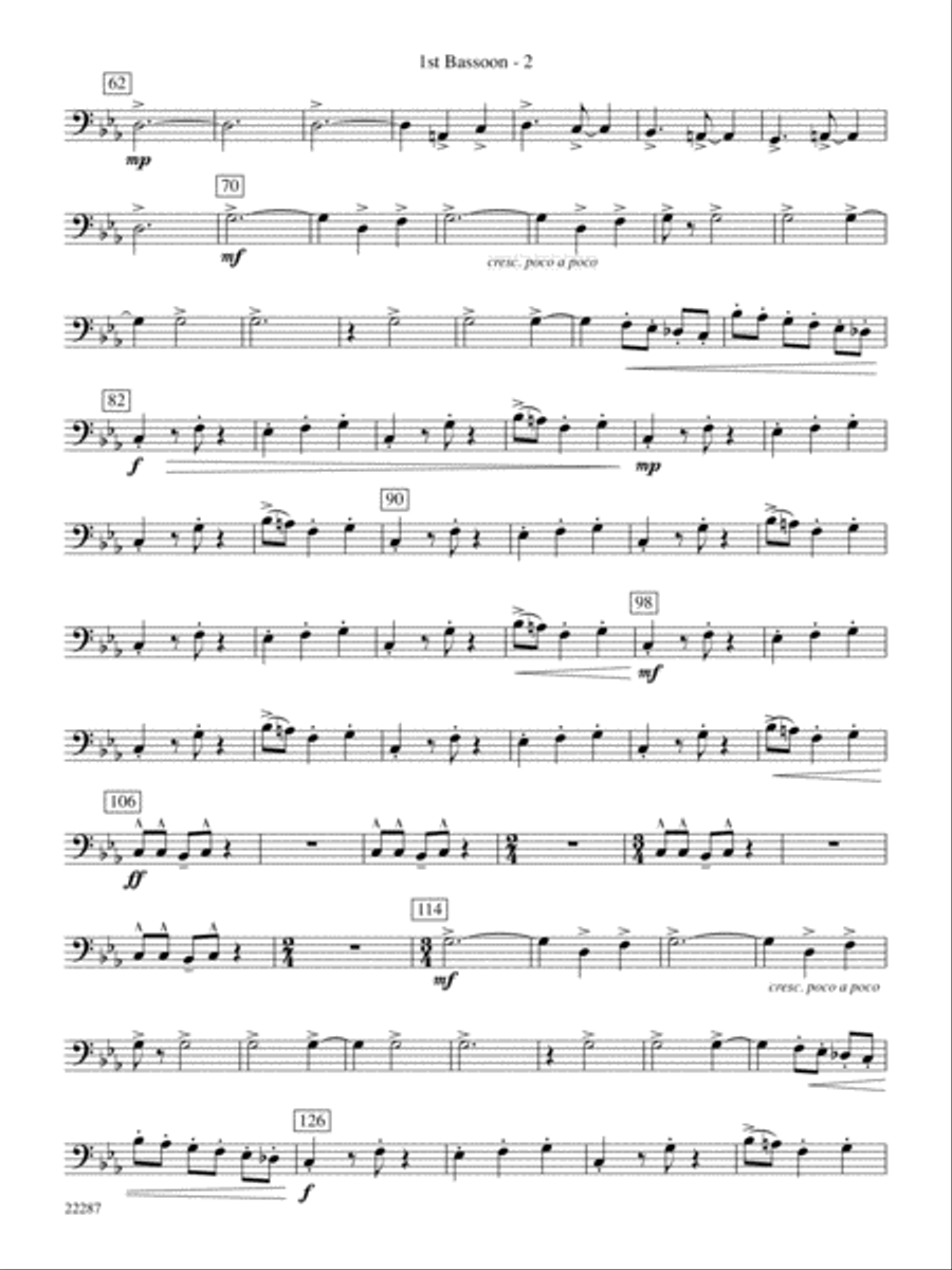 Primordial Overture: Bassoon Concert Band scores gallery preview page 2