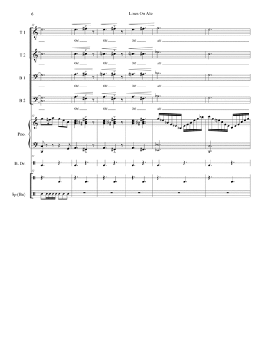 Lines on Ale TTBB scores gallery preview page 6