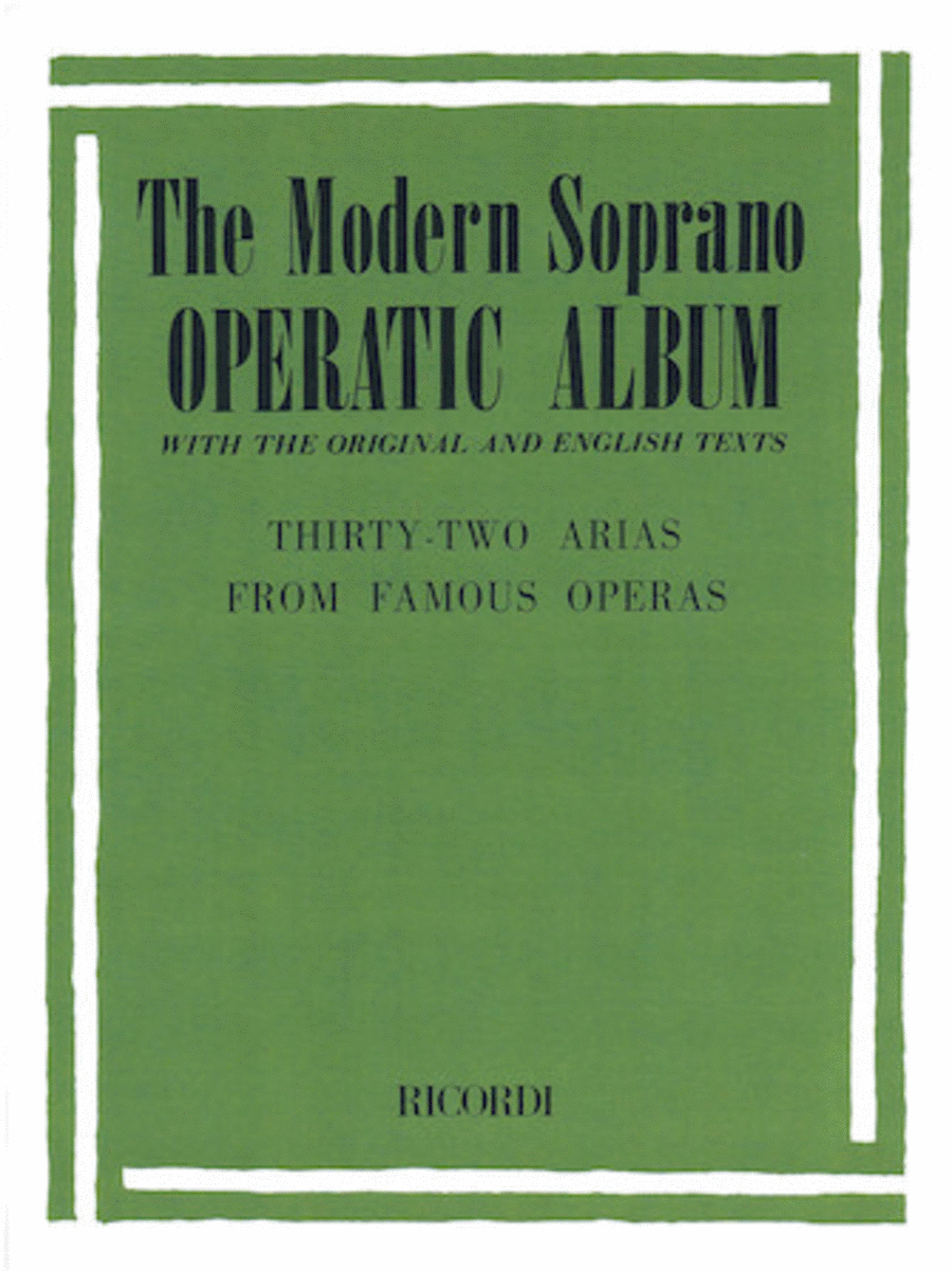 Modern Soprano Operatic Album by Various Voice - Sheet Music