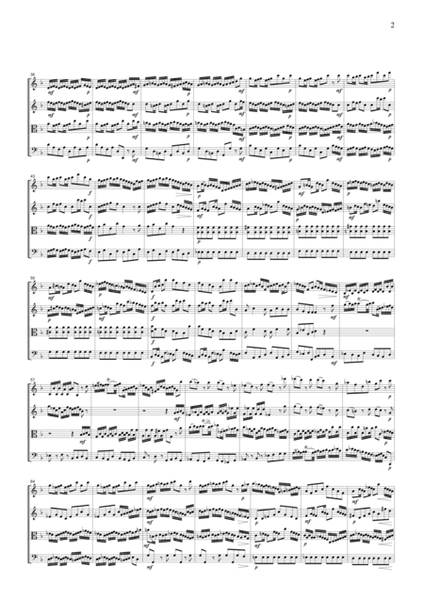 J.S.Bach Brandenburg Concerto No.2, all mvts., BWV1047, for string quartet, CB214 image number null