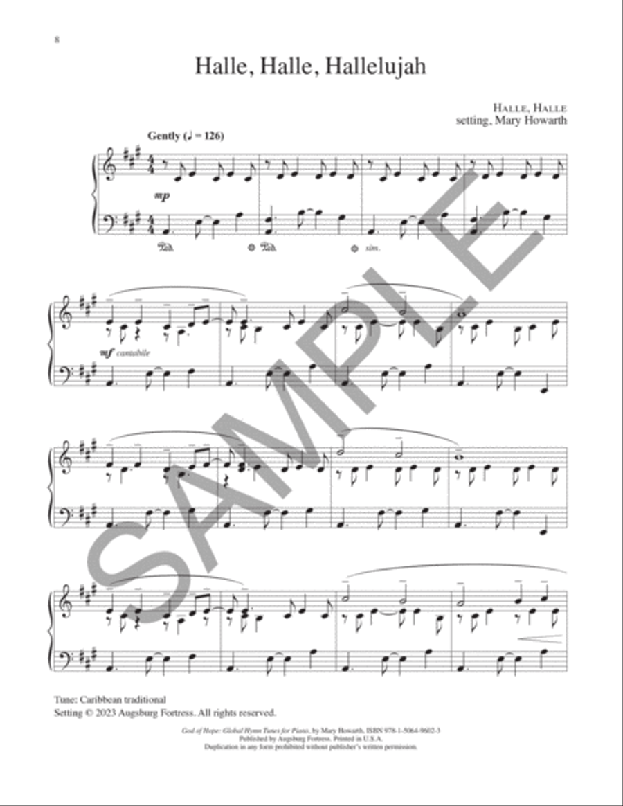 God of Hope: Global Hymn Tunes for Piano Piano Solo scores gallery preview page 4