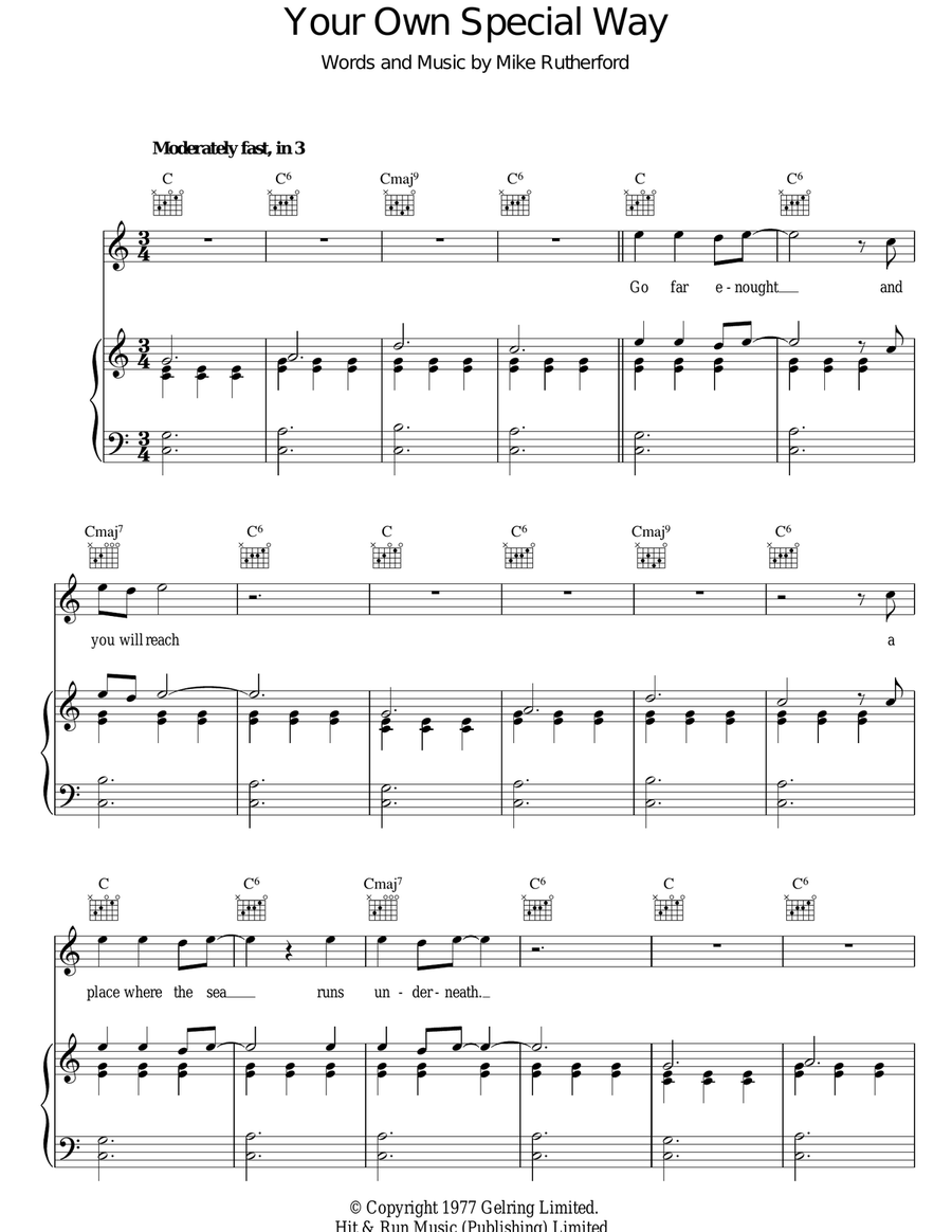Your Own Special Way Acoustic Guitar scores gallery preview page 1