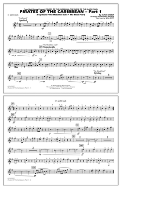 Book cover for Pirates Of The Caribbean (Part 1) (arr. Brown) - Eb Alto Sax