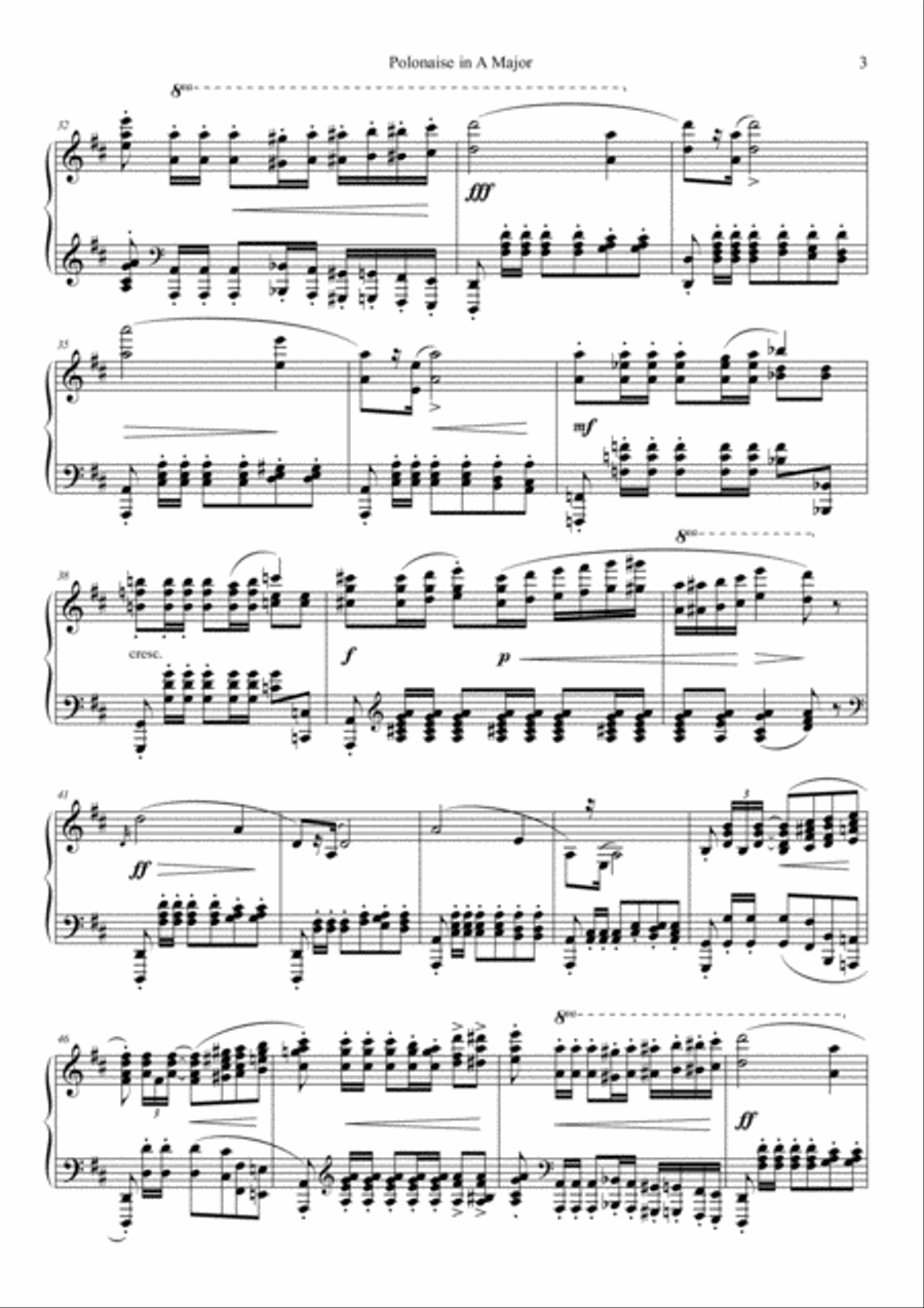 Polonaise Op.40 No.1 Polonaise Op.40 No.1 Piano Solo scores gallery preview page 3