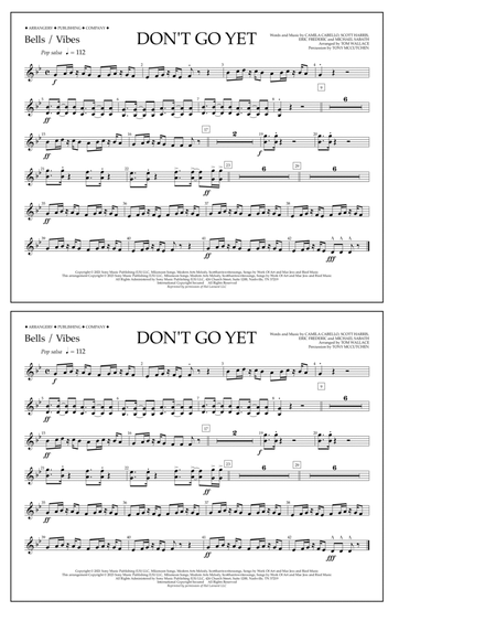 Don't Go Yet (arr. Tom Wallace) - Bells/Vibes