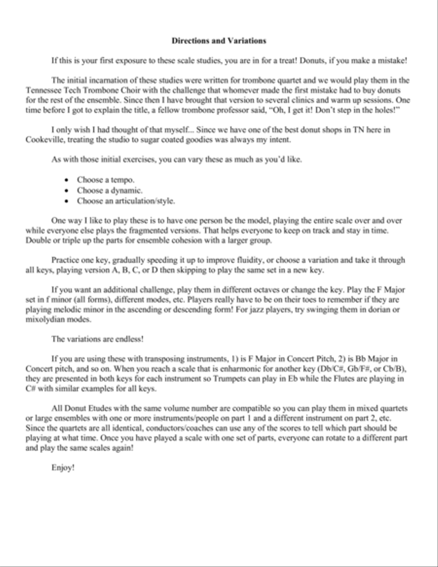 Donut Etudes vol. 3: Don’t Step in the Holes! – String Quartet String Quartet scores gallery preview page 2