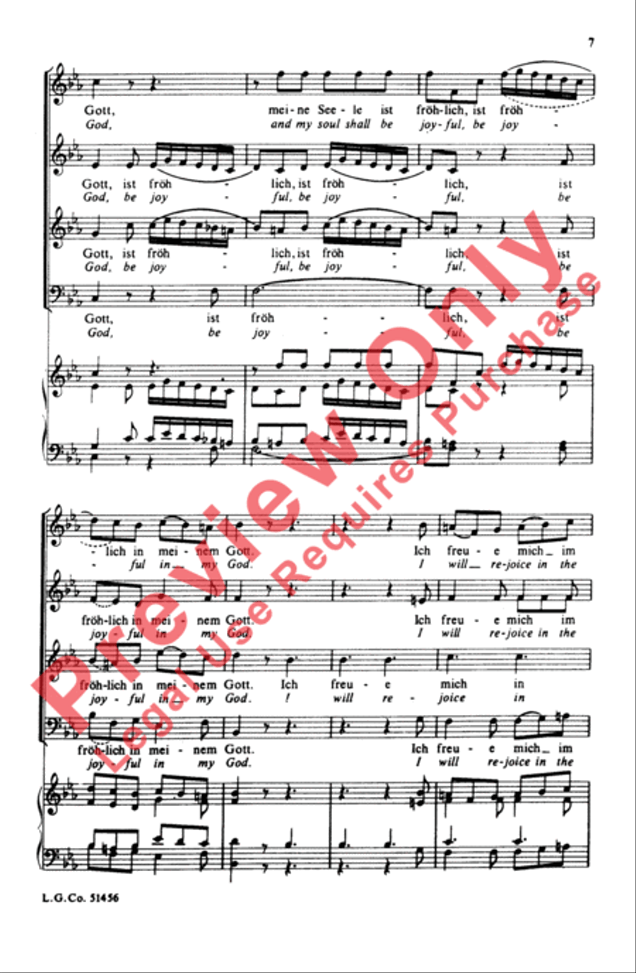 Ich Freue Mich Im Herrn (I Will Rejoice in the Lord) 4-Part scores gallery preview page 6