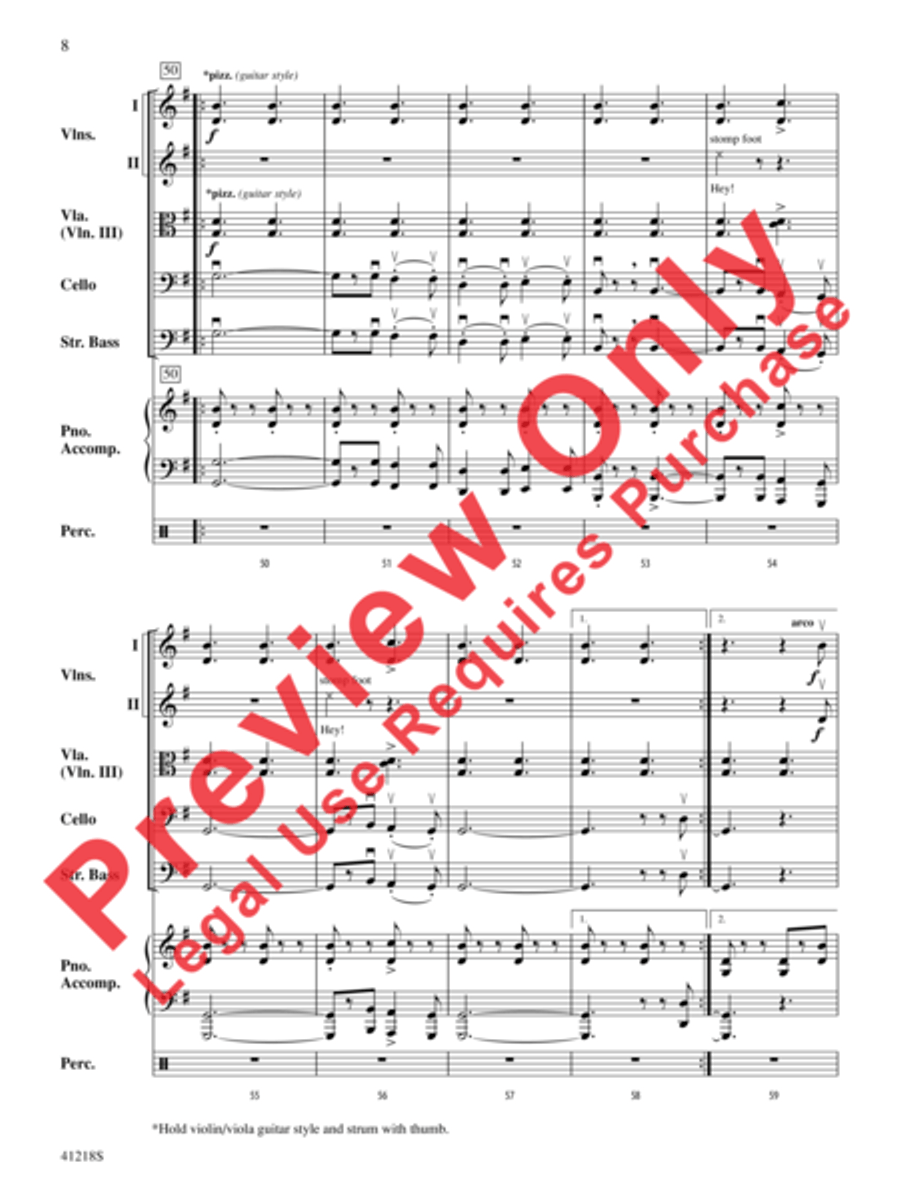 Funiculì, Funiculà String Orchestra scores gallery preview page 9