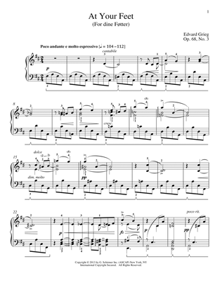 At Your Feet (For dine Fotter), Op. 68, No. 3