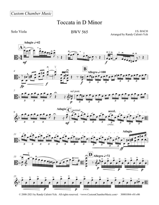 Book cover for Bach Toccata in D Minor, BWV 565 (solo viola)
