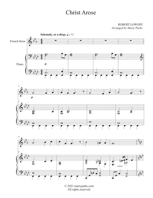 Book cover for Christ Arose (French Horn - Piano)