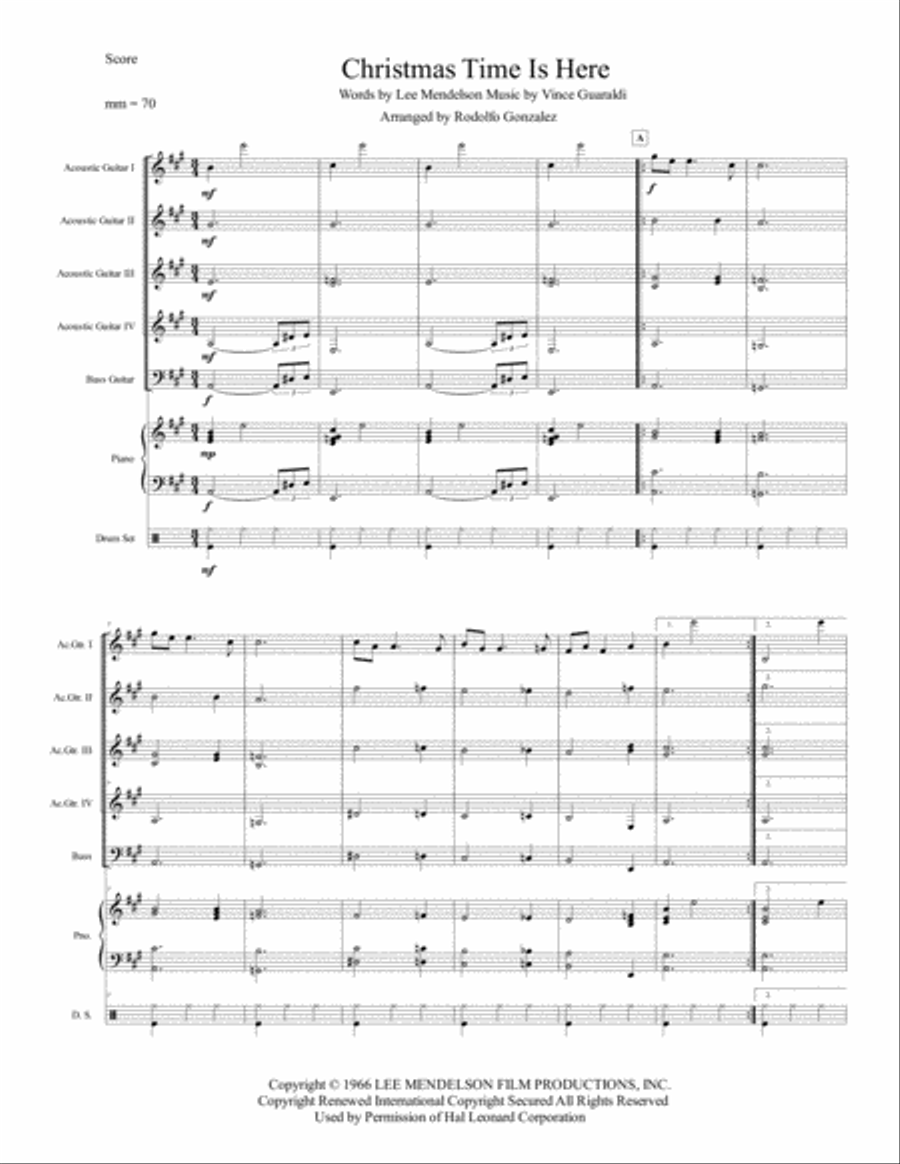 Christmas Time Is Here Small Ensemble scores gallery preview page 1