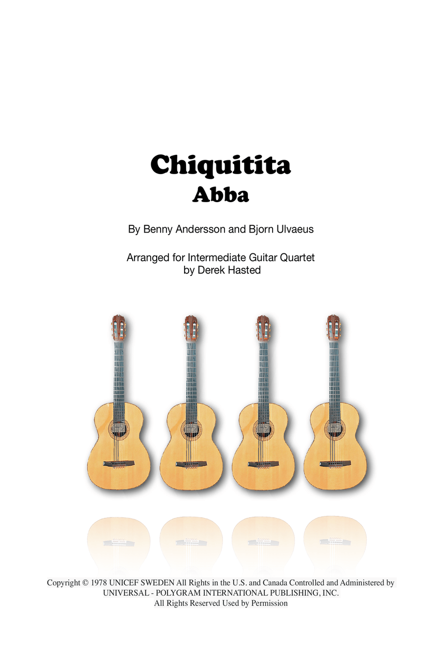 Chiquitita Guitar Ensemble scores gallery preview page 1