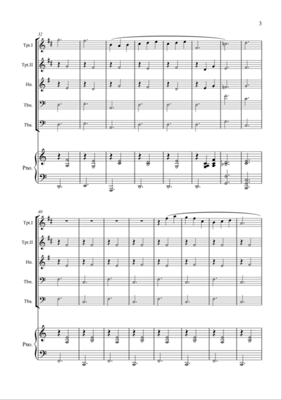 Gymnopédie No. 1 Brass Quintet scores gallery preview page 3