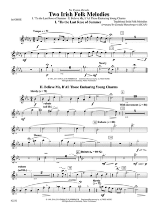 Two Irish Folk Melodies: Oboe