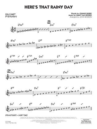Here's That Rainy Day (arr. John Wasson) - Bb Solo Sheet
