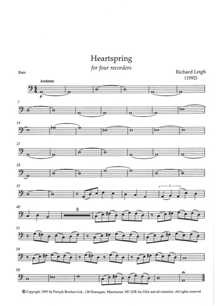 Heartspring - for Recorder Consort