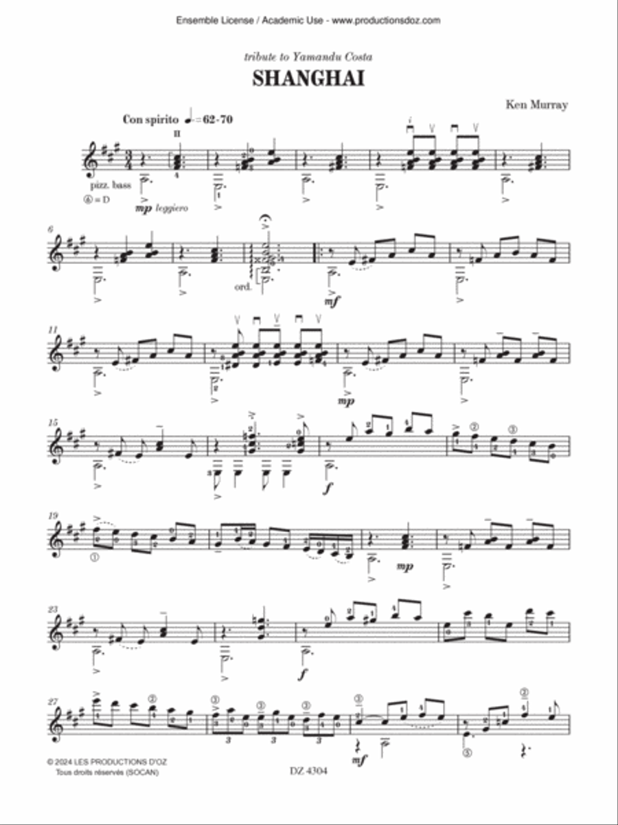 Shanghai Classical Guitar scores gallery preview page 2