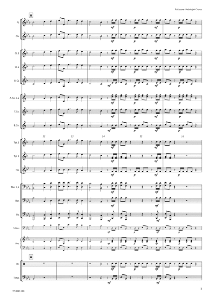 Hallelujah Chorus (Messiah) Concert Band scores gallery preview page 4