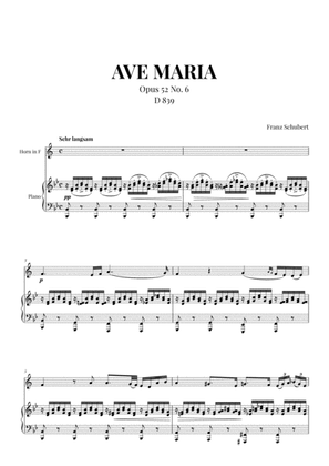 Ave Maria (Schubert) for French Horn and Piano