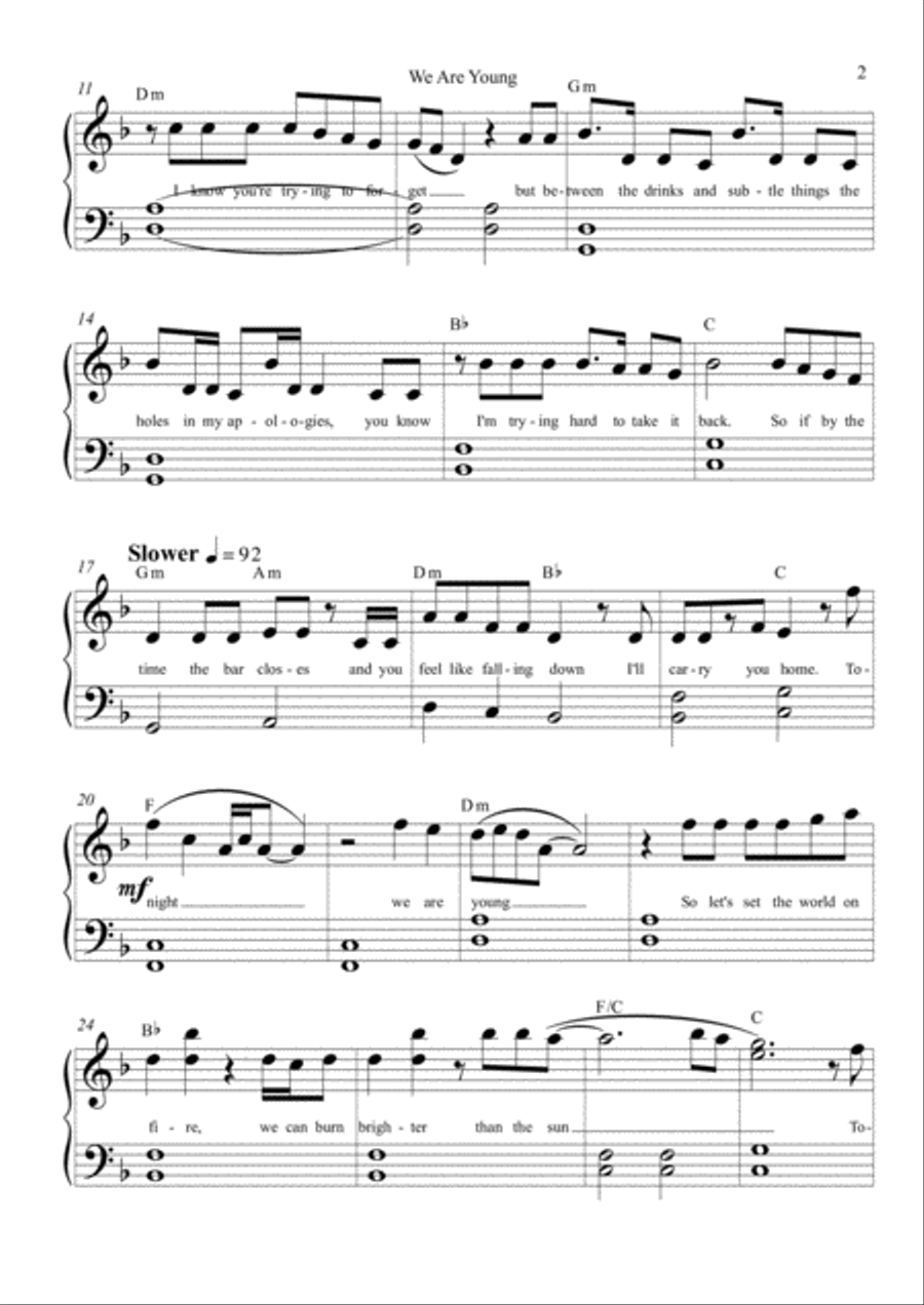 We Are Young We Are Young Voice scores gallery preview page 2