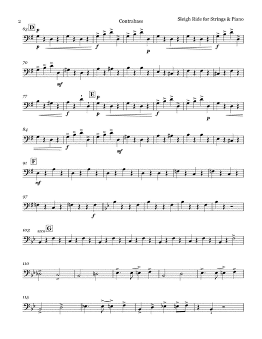 Sleigh Ride - String Quartet/Quintet & Piano - Contrabass image number null