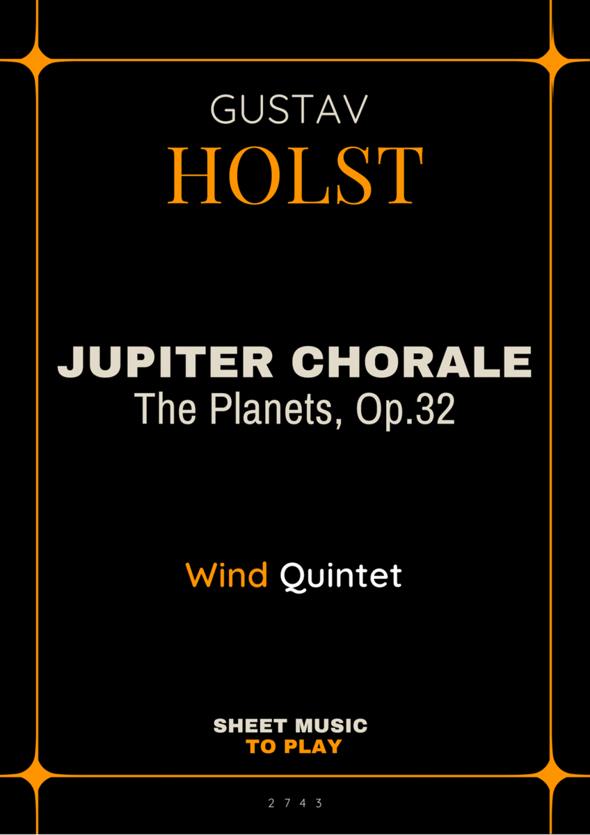 Jupiter Chorale from The Planets - Wind Quintet (Full Score and Parts) image number null