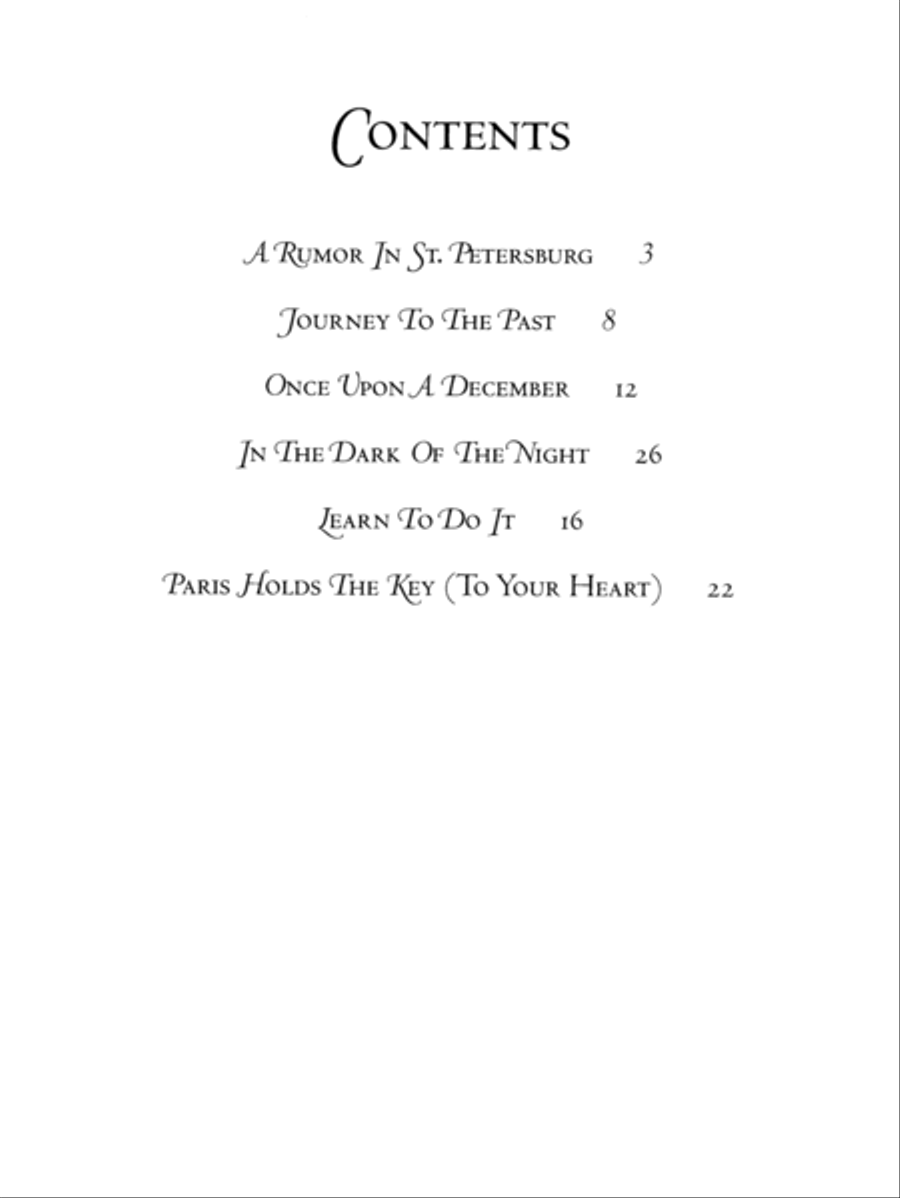Selections from Anastasia Easy Piano scores gallery preview page 2