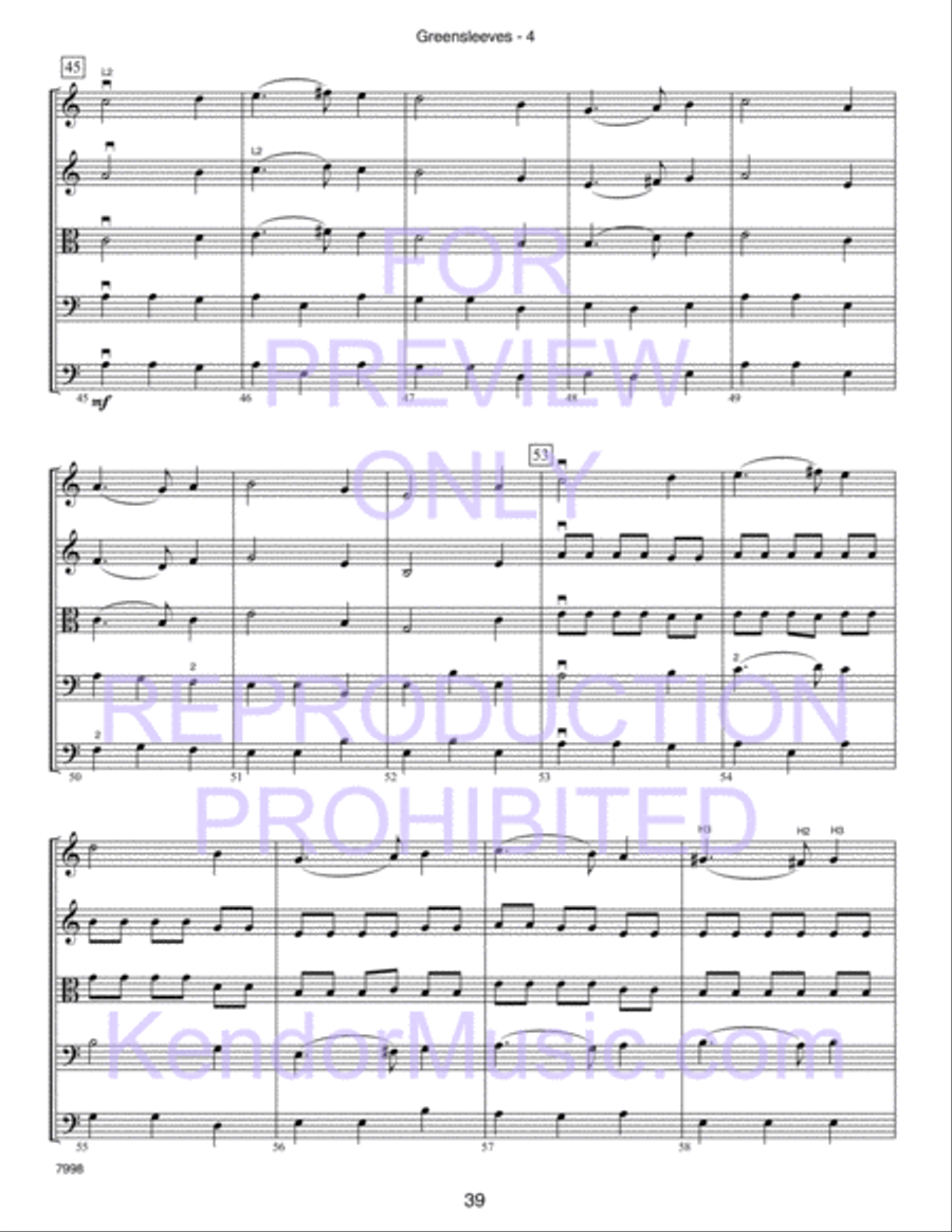 Kendor Concert Favorites, Volume 2 (Score) Score scores gallery preview page 44