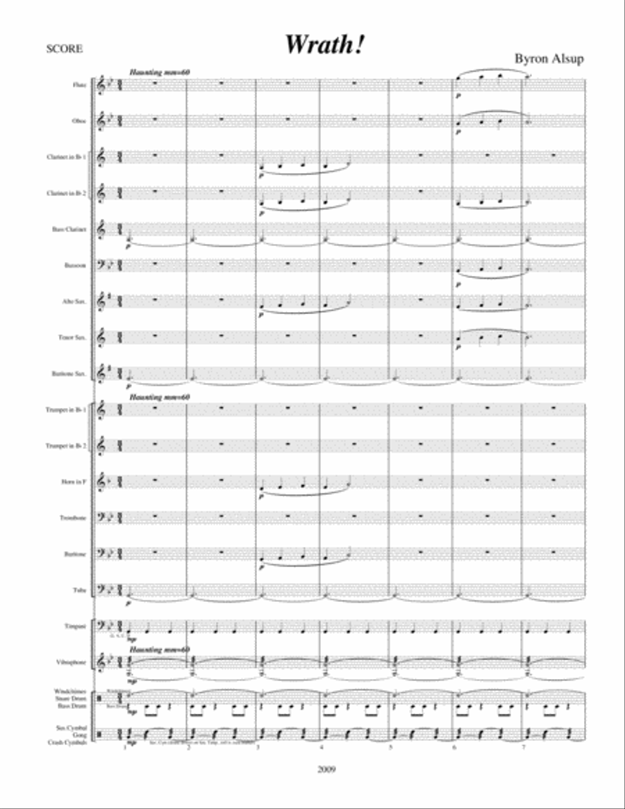 Wrath! Concert Band scores gallery preview page 1