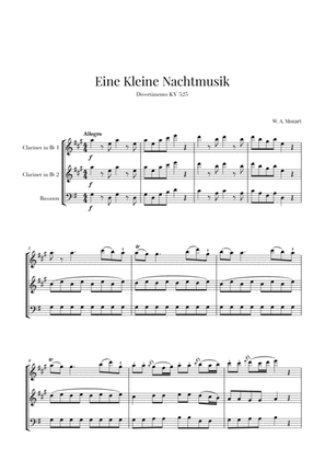 Book cover for Eine Kleine Nachtmusik for 2 Clarinets and Bassoon