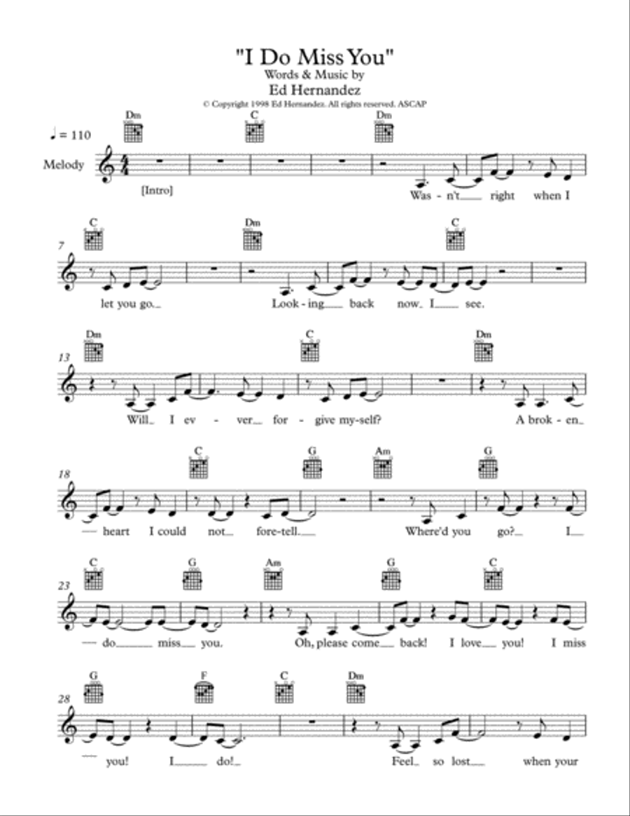 I Do Miss You Small Ensemble scores gallery preview page 2