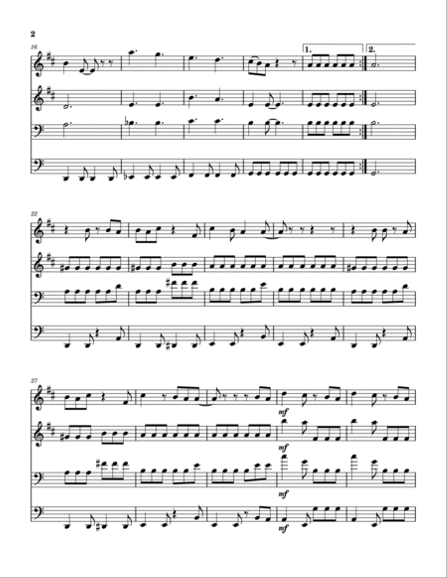 Sail On Sailor Brass Quartet scores gallery preview page 3