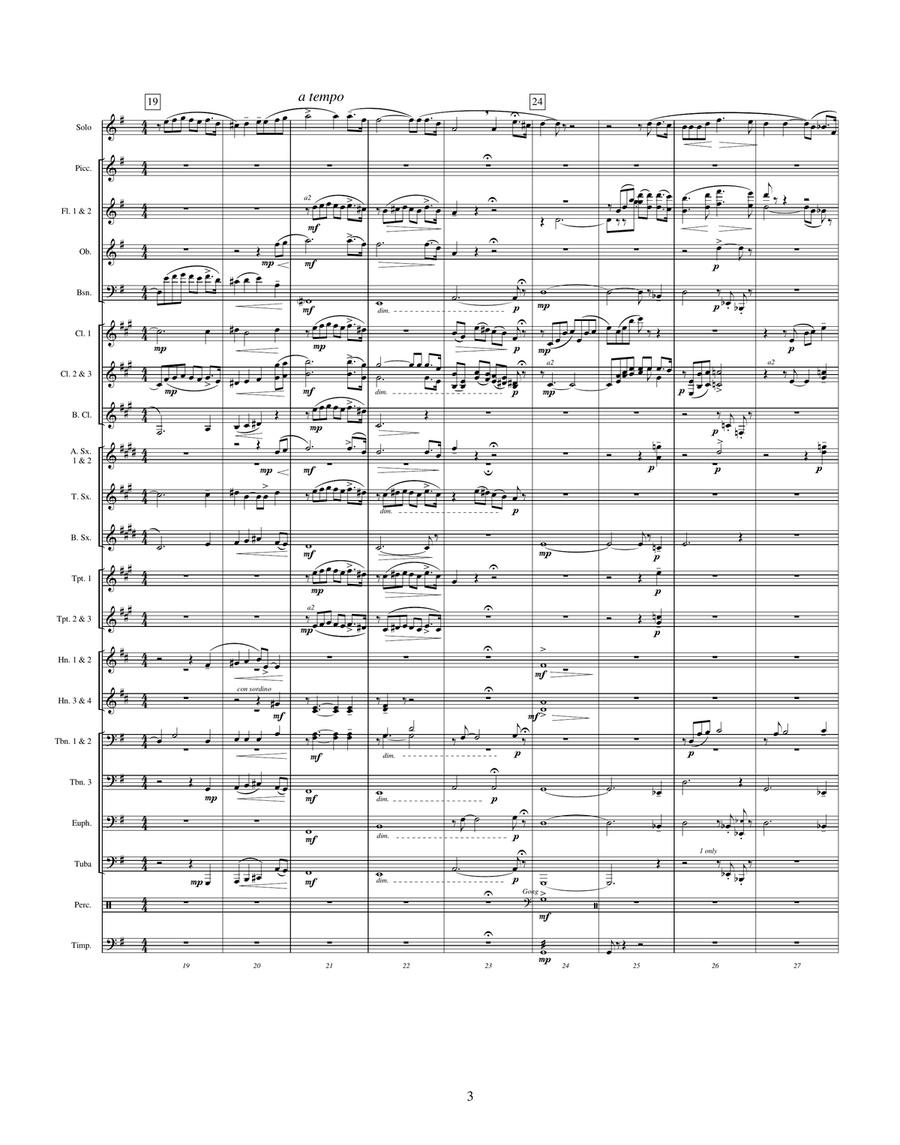 Nessun Dorma (from Turandot) - for concert band Concert Band scores gallery preview page 3