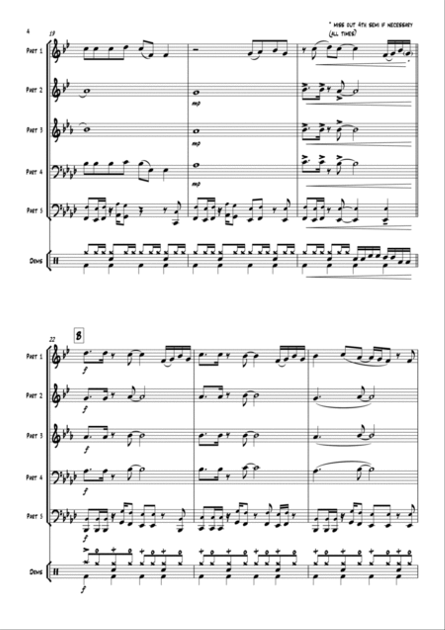 Never Gonna Give You Up Never Gonna Give You Up Euphonium scores gallery preview page 6