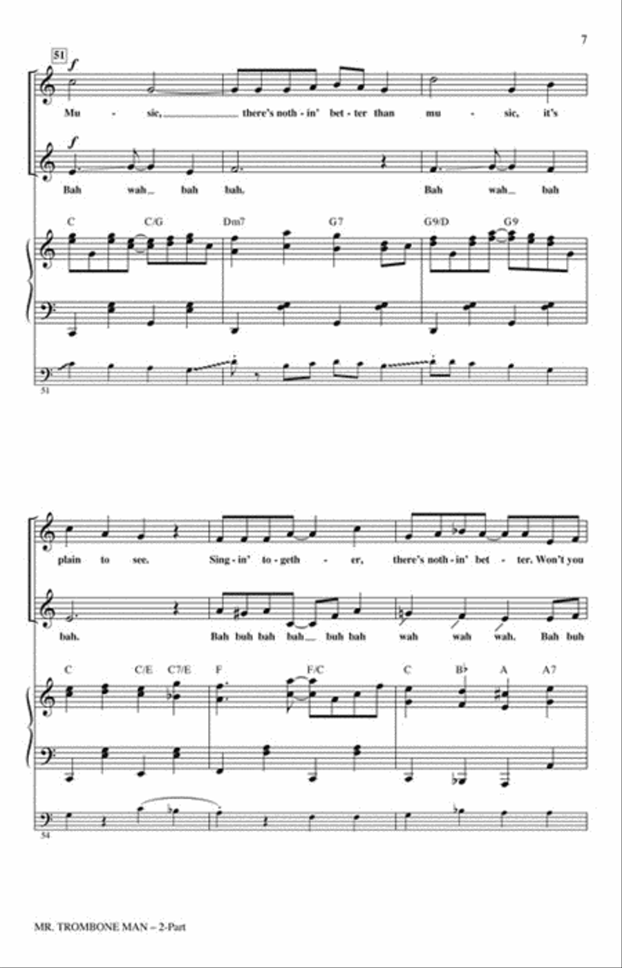 Mr. Trombone Man Choir scores gallery preview page 3