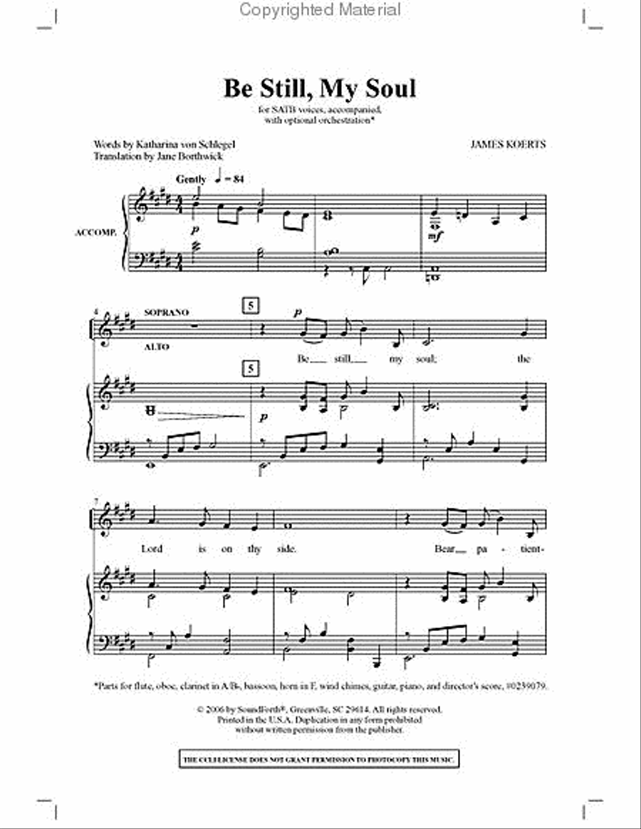 Be Still, My Soul 4-Part scores gallery preview page 2