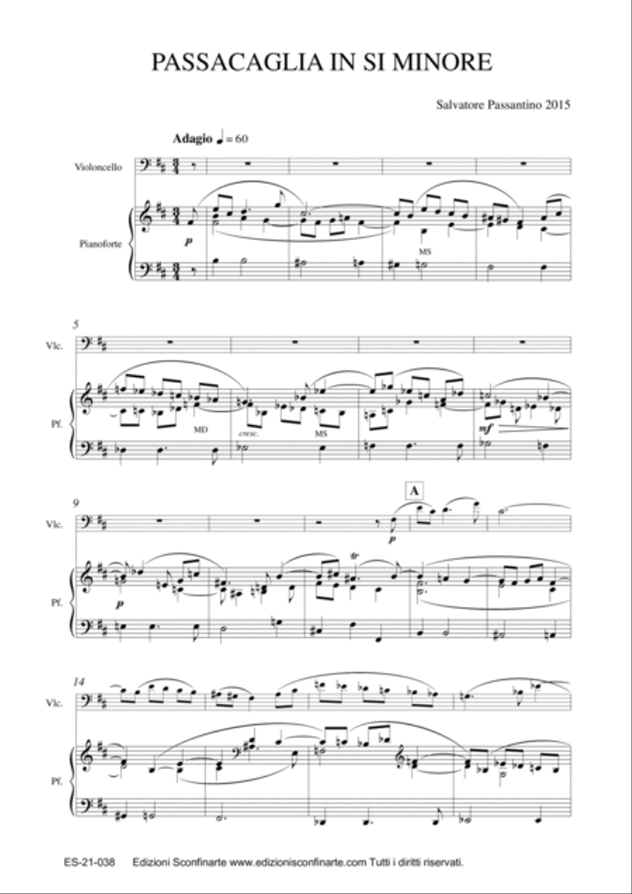 Salvatore Passantino: PASSACAGLIA IN SI MINORE (ES-21-038)