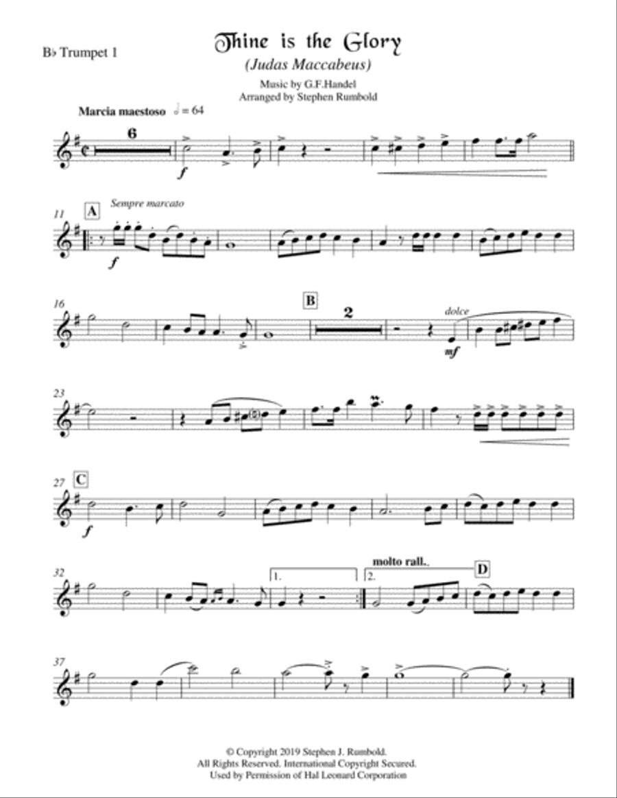 Thine is the Glory Brass Ensemble scores gallery preview page 6