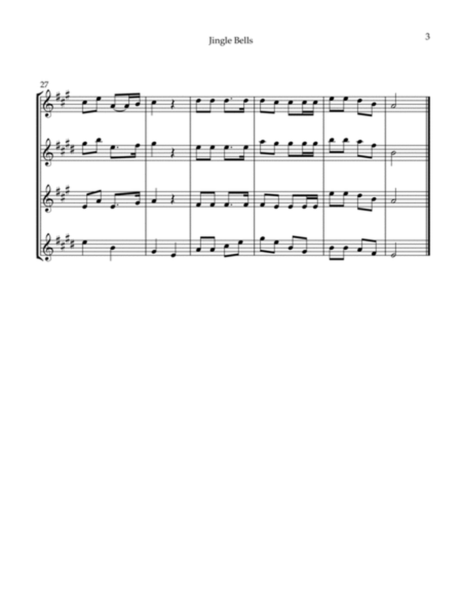 Jingle Bells (for saxophone quartet) image number null