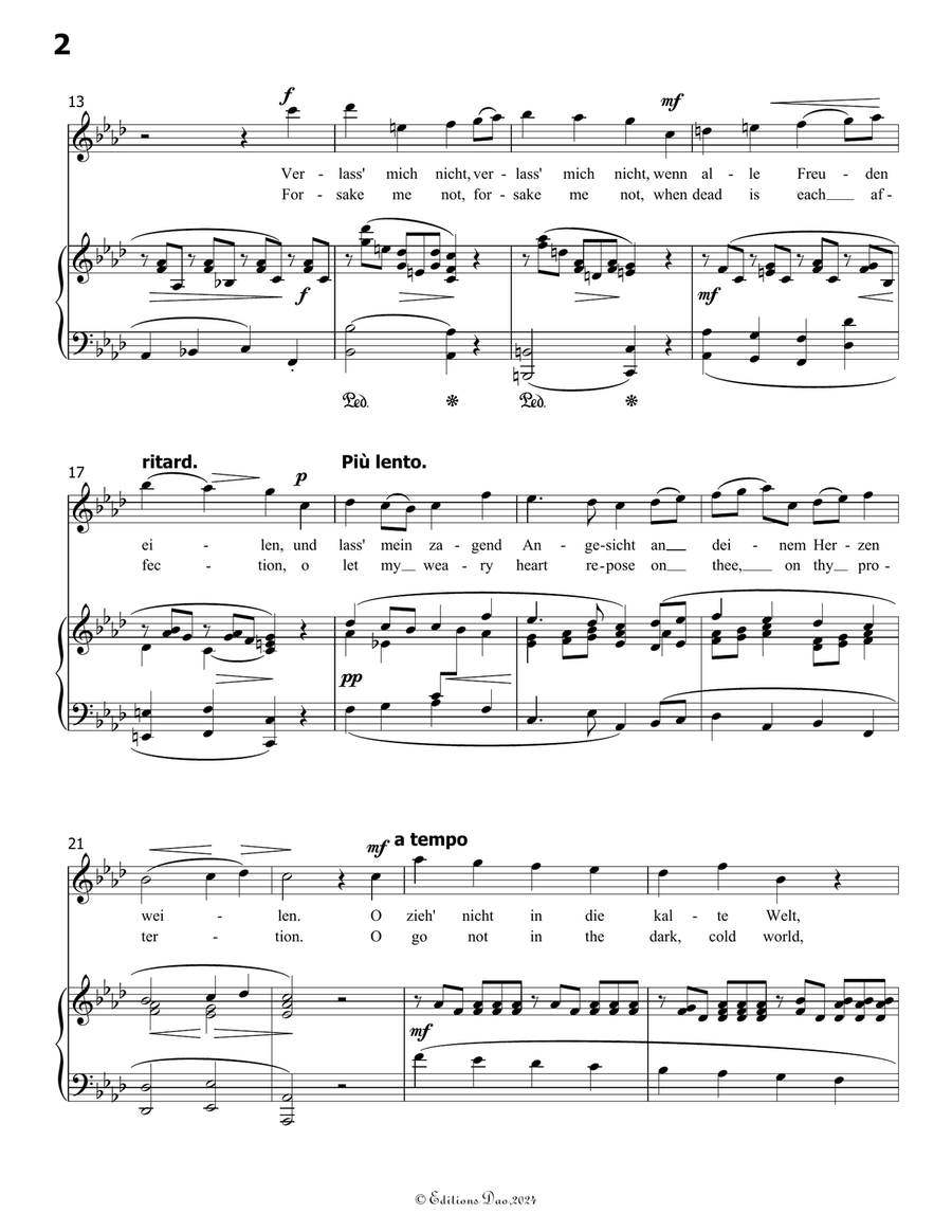 Verlass mich nicht, by Robert Franz, in f minor Voice scores gallery preview page 4
