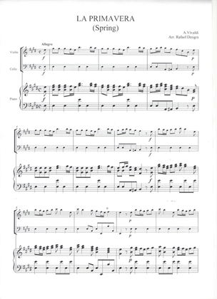 Spring Theme (From Four Seasons) - Violin, Cello & Piano