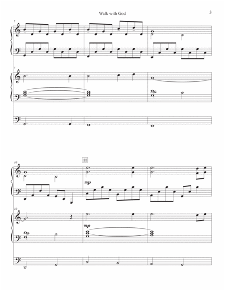 Walk with God - Piano & Organ Piano scores gallery preview page 3