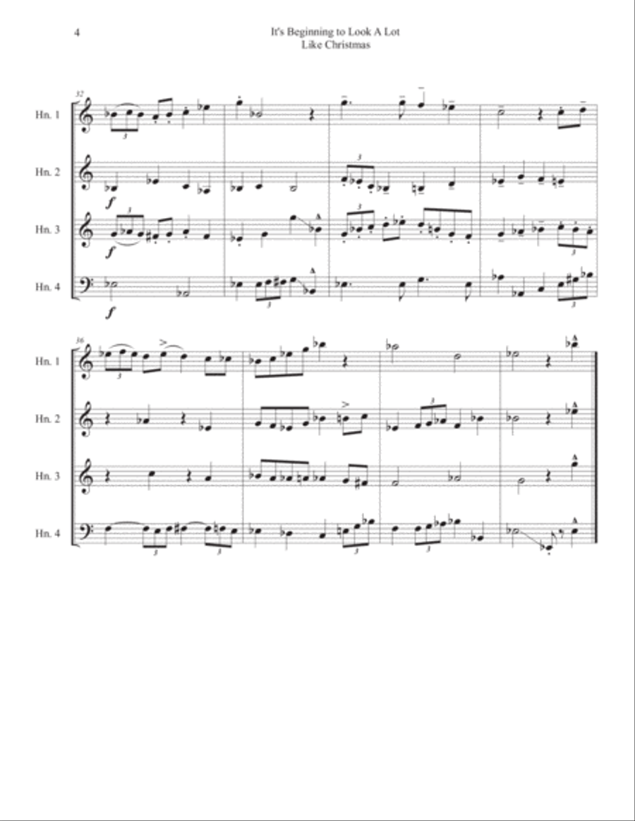 It's Beginning To Look Like Christmas Brass Ensemble scores gallery preview page 4