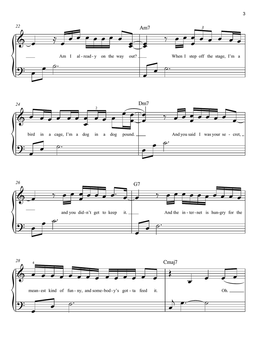 SKINNY Easy Piano scores gallery preview page 3
