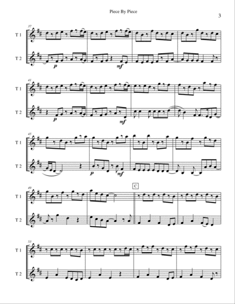 Piece By Piece Piece By Piece Woodwind Duet scores gallery preview page 3