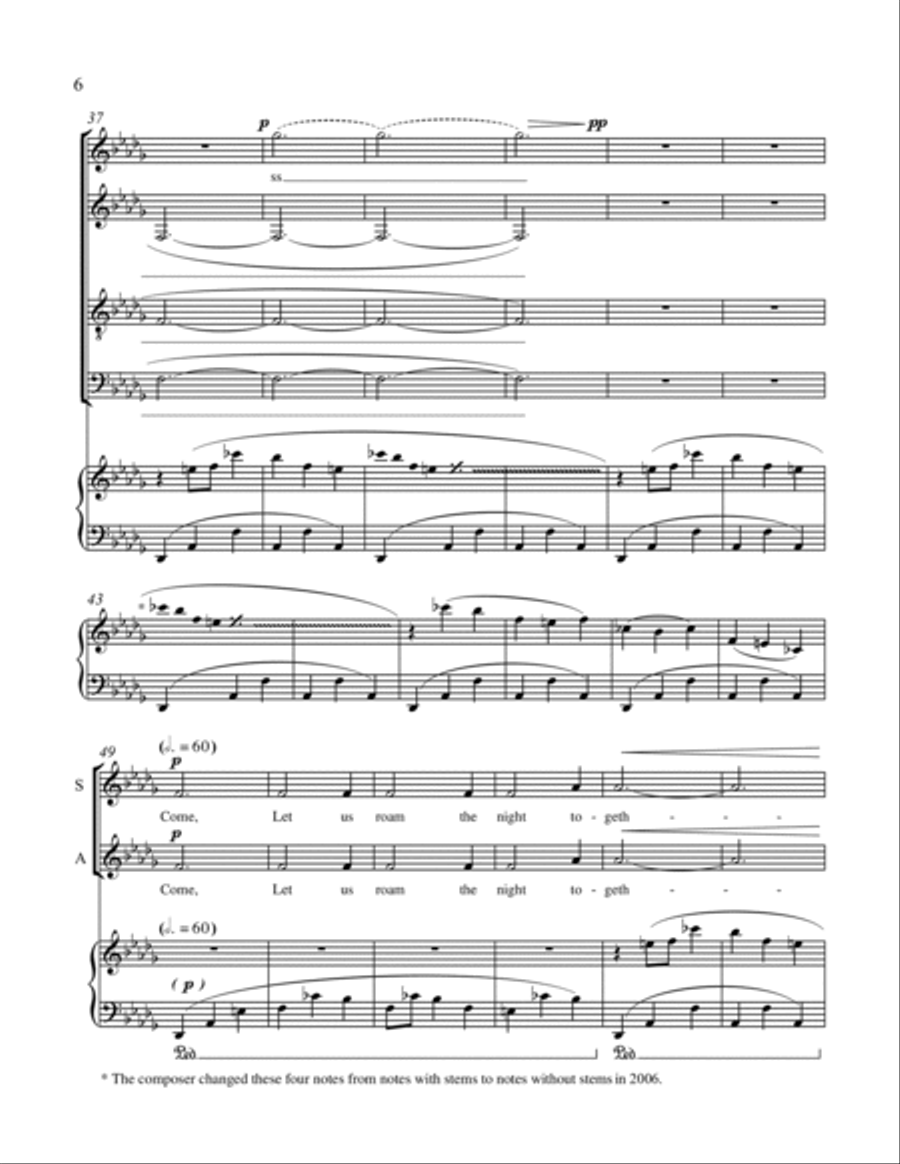 Harlem Night Song from Harlem Songs 4-Part scores gallery preview page 6